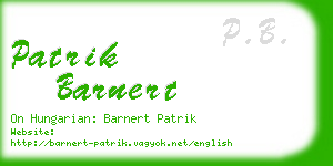 patrik barnert business card